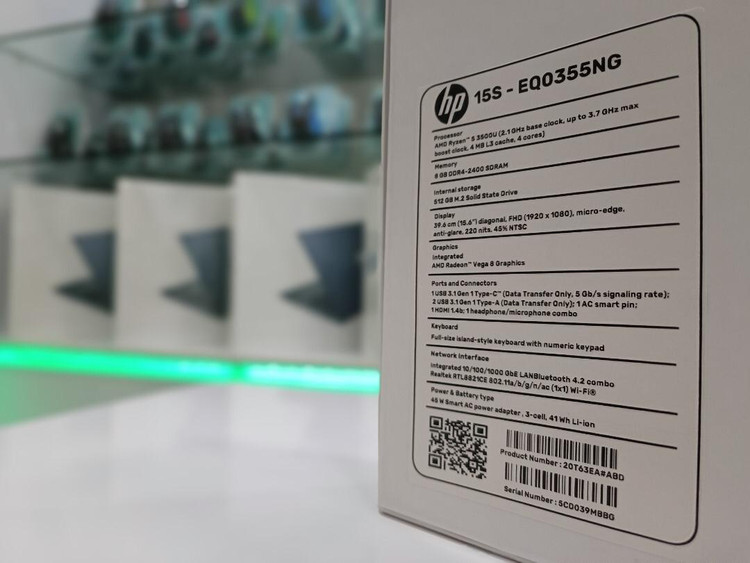 لپ تاپ HP 15S-EQ0355NG استوک